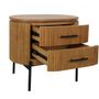 Chests of drawers - END OF SOFA 2 DRAWERS 'MALIBU' BEIGE OAK 65x42x60h - FANCY