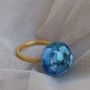 Bijoux - BAGUE DORÉE GAUDÍ JEWELRY BLEUE - JOIDART