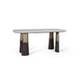 Tables Salle à Manger - Table à manger avec plateau ovale en marbre 180 cm - GINER Y COLOMER