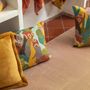Cushions - Embroidered Cushion Izel Minéral 45 X 45 - MAISON VIVARAISE - SDE VIVARAISE WINKLER