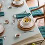 Napkins - Grace Recycled Table Napkin Céladon 40 X 40 - MAISON VIVARAISE - SDE VIVARAISE WINKLER