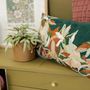 Cushions - Embroidered Cushion Alina Pétrole 45 X 45 - MAISON VIVARAISE - SDE VIVARAISE WINKLER