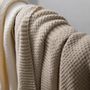 Plaids - Plaid tricot recyclé Danilo Naturel 130 x 160 - MAISON VIVARAISE - SDE VIVARAISE WINKLER