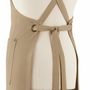 Aprons - Recycled kitchen apron with pockets Artisan Camel 72 X 85 - MAISON VIVARAISE - SDE VIVARAISE WINKLER