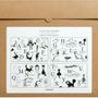 Table cloths - Set of 4 Dubout Abécédaire Placemats Noir/Blanc 30 X 45 - MAISON VIVARAISE - SDE VIVARAISE WINKLER