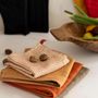 Torchons - Torchon nid d'abeilles bicolore Mumba Marmelade 50 x 70 - MAISON VIVARAISE - SDE VIVARAISE WINKLER