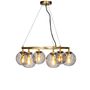 Hanging lights - Como brass ceiling lamp round with 5 domes - DYBERG LARSEN