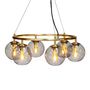 Hanging lights - Como brass ceiling lamp round with 5 domes - DYBERG LARSEN