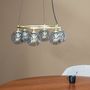 Hanging lights - Como brass ceiling lamp round with 5 domes - DYBERG LARSEN