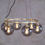 Hanging lights - Como brass ceiling lamp round with 5 domes - DYBERG LARSEN