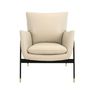 Armchairs - Upholstered armchair upholstered in grey cowhide leather - ANGEL CERDÁ