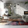 Armchairs - Upholstered armchair upholstered in grey cowhide leather - ANGEL CERDÁ
