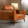 Armchairs - Upholstered buffalo cow leather armchair - ANGEL CERDÁ