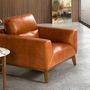 Armchairs - Upholstered buffalo cow leather armchair - ANGEL CERDÁ