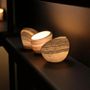Candlesticks and candle holders - Candle holder Curved alabaster stone–crafted elegant design - tealight - MAISON ZOE