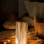 Desk lamps - Pillar Table Lamp - Alabaster Stone - handcrafted ecological 30cm - MAISON ZOE