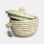Storage boxes - Wilery Straw Basket – Handwoven with Colorful Wool Accents -Sustainble - MAISON ZOE