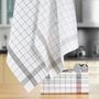 Dish towels - Carreaux Linen-Cotton Tea Towel Rouge 55 X 75 - MAISON VIVARAISE - SDE VIVARAISE WINKLER