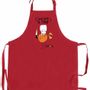 Tabliers de cuisine - Tablier de cuisine Shadoks C'est moi le chef recyclé Rouge 72 x 90 - MAISON VIVARAISE - SDE VIVARAISE WINKLER