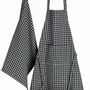 Dish towels - Recycled Tea Towel Billie Noir/Gris 50 X 70 - MAISON VIVARAISE - SDE VIVARAISE WINKLER