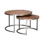 Tables basses - Table basse en bois de manguier naturel et pieds en métal - GINER Y COLOMER
