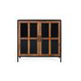 Sideboards - Sideboard with 2 glass doors and black metal structure - GINER Y COLOMER