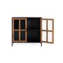 Sideboards - Sideboard with 2 glass doors and black metal structure - GINER Y COLOMER
