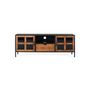 TV stands - Handmade TV cabinet with one drawer and two glass doors - GINER Y COLOMER