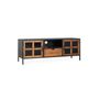 TV stands - Handmade TV cabinet with one drawer and two glass doors - GINER Y COLOMER