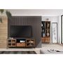 TV stands - Handmade TV cabinet with one drawer and two glass doors - GINER Y COLOMER