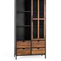 Sideboards - Showcase with 4 drawers and a glass door with metal structure - GINER Y COLOMER