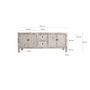 Sideboards - Sideboard in recycled pine wood off off white washed finish colour in - VICAL
