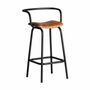 Stools - Stool in iron off brown colour in 52x49x90 cm - VICAL
