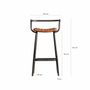 Stools - Stool in iron off brown colour in 52x49x90 cm - VICAL