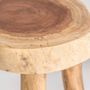 Stools - Stool in suar wood off brown colour in 50x43x50 cm - VICAL