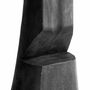 Tabourets - Tabouret en bois de suar couleur noir cassé vieilli en 50x46x112 cm - VICAL
