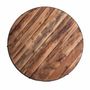 Tables basses - Table basse en bois de pin recyclé couleur marron vieilli en 80x - VICAL