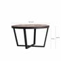 Tables basses - Table basse en bois de pin recyclé couleur marron vieilli en 80x - VICAL