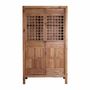 Wardrobe - Wardrobe in elm wood off brown colour in 120x55x210 cm - VICAL