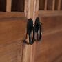 Wardrobe - Wardrobe in elm wood off brown colour in 120x55x210 cm - VICAL