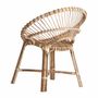 Fauteuils - Fauteuil en rotin couleur marron cassé en 74x61x85 cm - VICAL