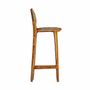 Stools - Stool in teak wood off brown colour in 46x53x111 cm - VICAL