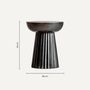 Other tables - Side table in mango wood off black colour in 38x38x48 cm - VICAL