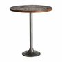 Autres tables - Table de bar en fer couleur gris cassé en 65x65x75 cm - VICAL