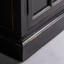Bibliothèques - Vitrine en bois d'orme couleur noir cassé de 90x45x211 cm - VICAL