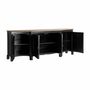 Buffets - Buffet en bois de manguier couleur noir cassé en 220x50x87 cm - VICAL