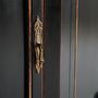 Buffets - Buffet en bois de manguier couleur noir cassé en 220x50x87 cm - VICAL
