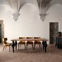 Buffets - Buffet en bois de manguier couleur noir cassé en 220x50x87 cm - VICAL