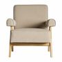 Fauteuils - Fauteuil en bois d'orme couleur marron clair de 75x80x83 cm - VICAL