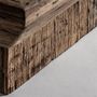 Coffee tables - Coffee table in recycled pine wood off brown distressed colour in 100 - VICAL